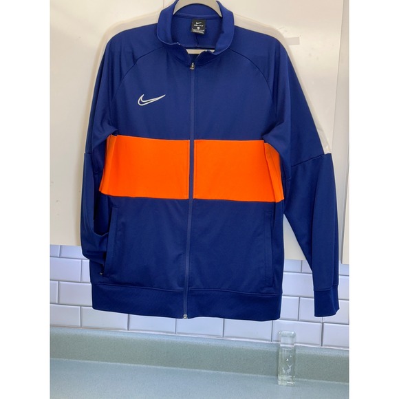 Nike Other - Nike Dri Academy Track Jacket 196 Euphoria Large Mens Blue Orange Colorblock